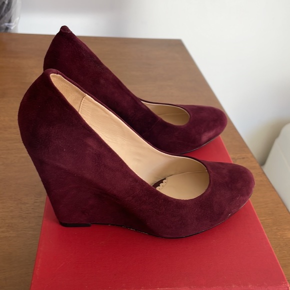 Robert Robert all leather kid suede shoes in a gorgeous burgundy colour size 41 - Picture 2 of 8